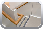 Leather wrapped stair handrails - Miscellaneous