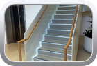 Leather wrapped stair handrails - Miscellaneous