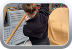 Leather wrapped stair handrails - Miscellaneous